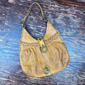 Cole Haan G Series Leather Saddlebag Handbag